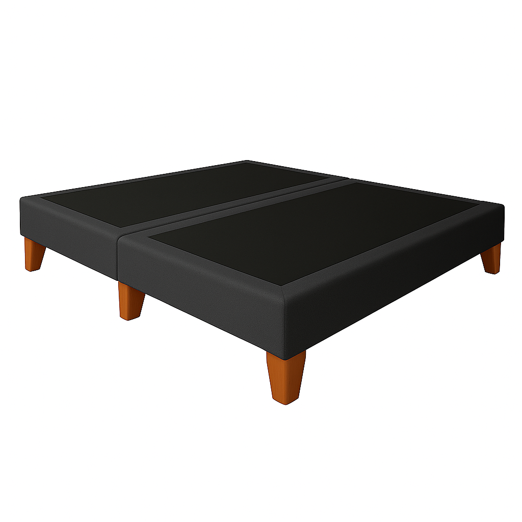 Base De Cama 2 Plazas Gris Grafito-1