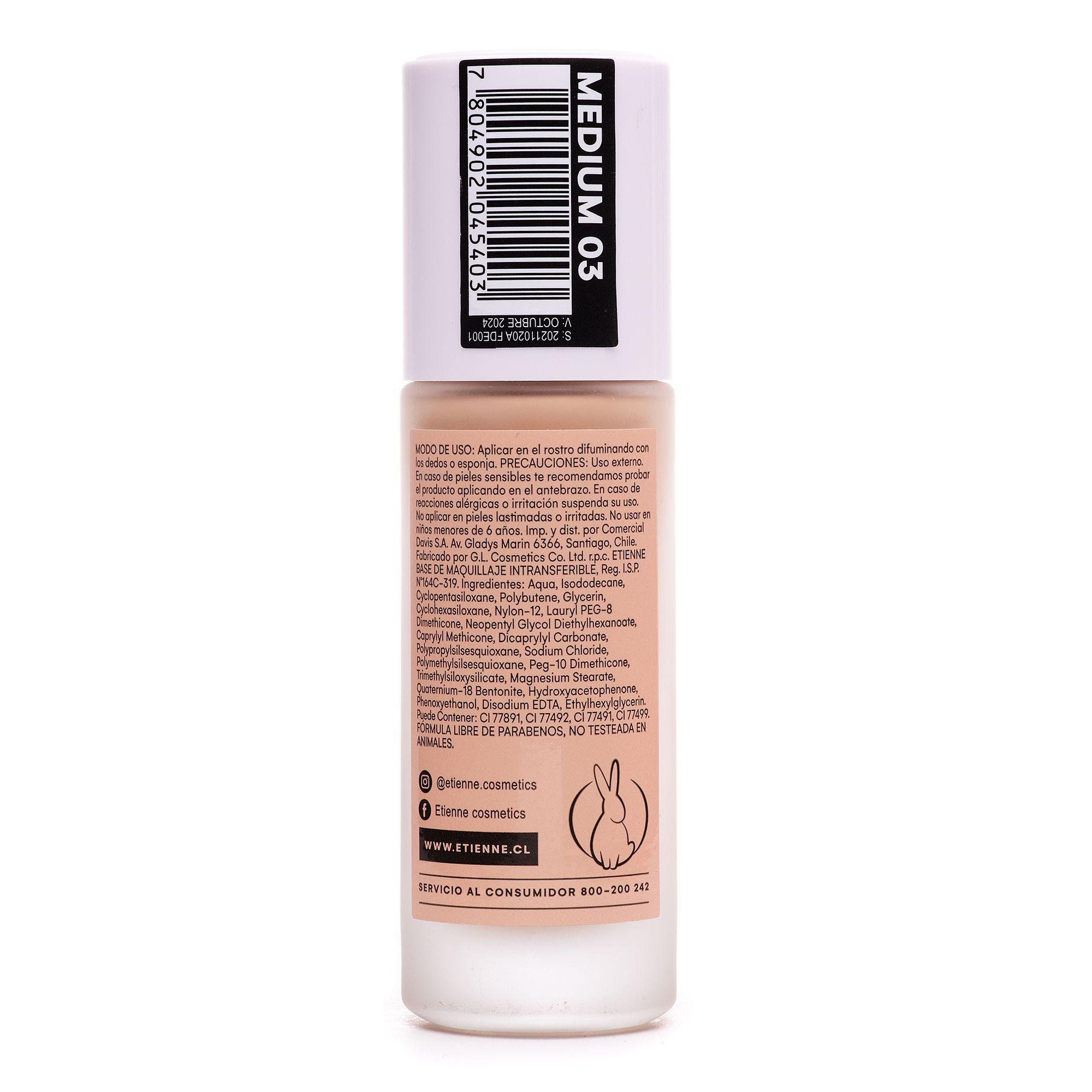 Base de Maquillaje Xtra Lasting Etienne Medium 03-1