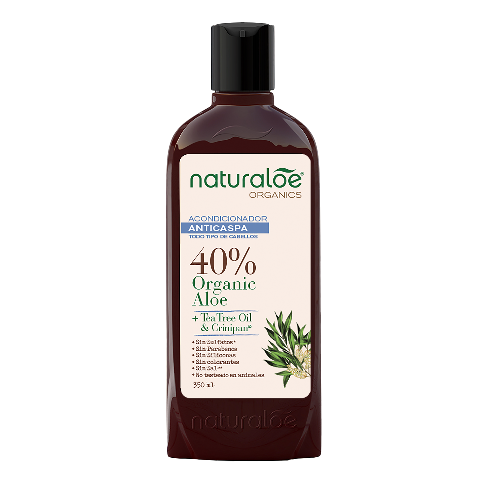 Acondicionador Anticaspa con Aceite de Tea Tree  Naturaloe 350 ml-0
