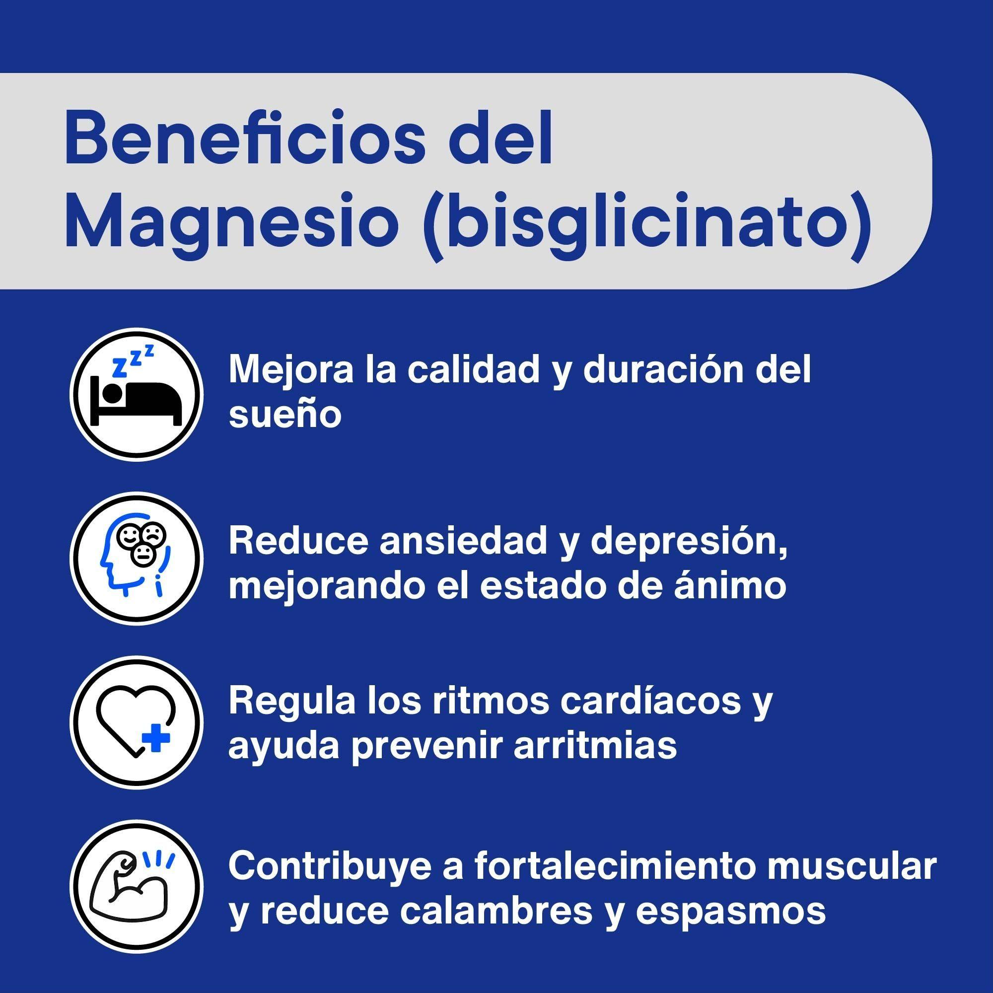 Bisglicinato de Magnesio 1200mg 180 Cápsulas NutraCore - Pack de 2-2