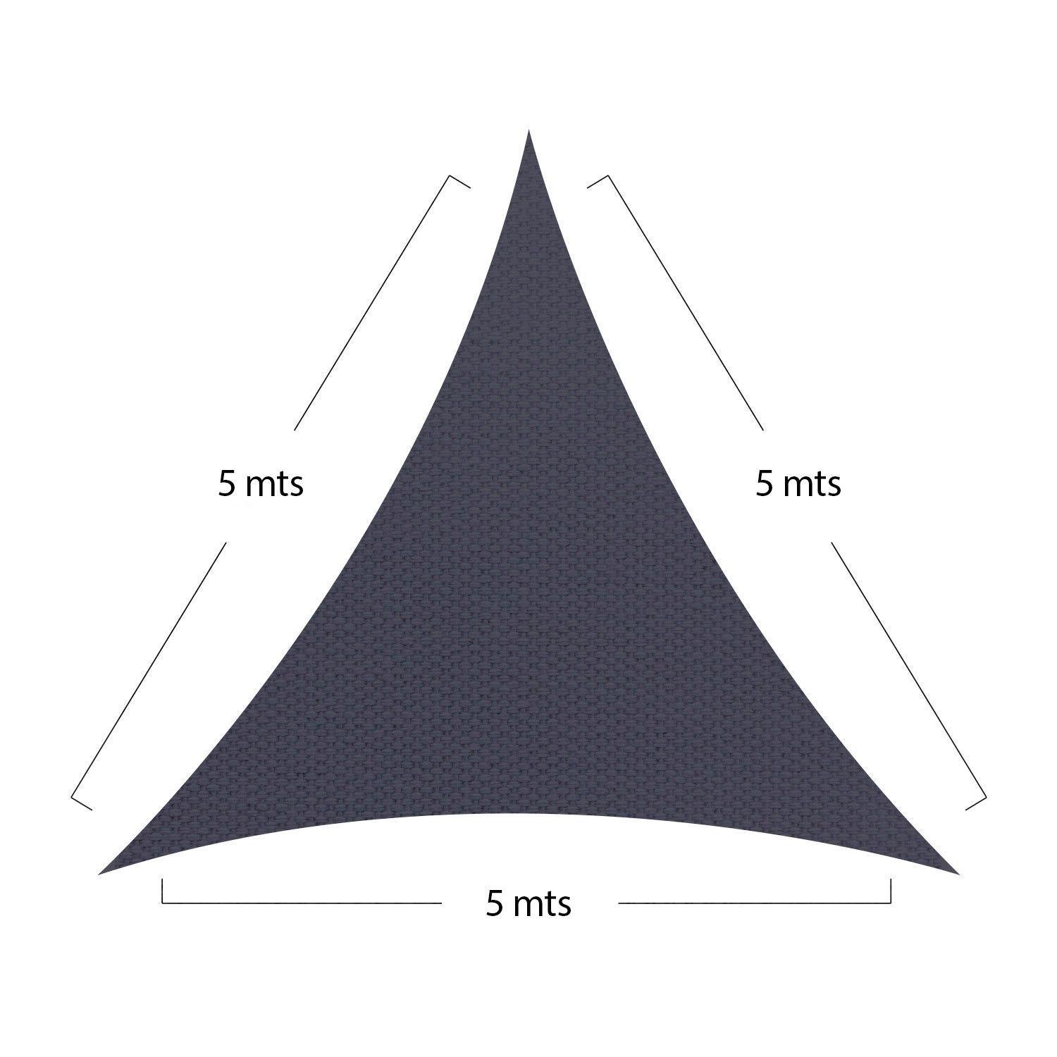 Vela Sombreadora Triangular Gris 5x5x5m-2