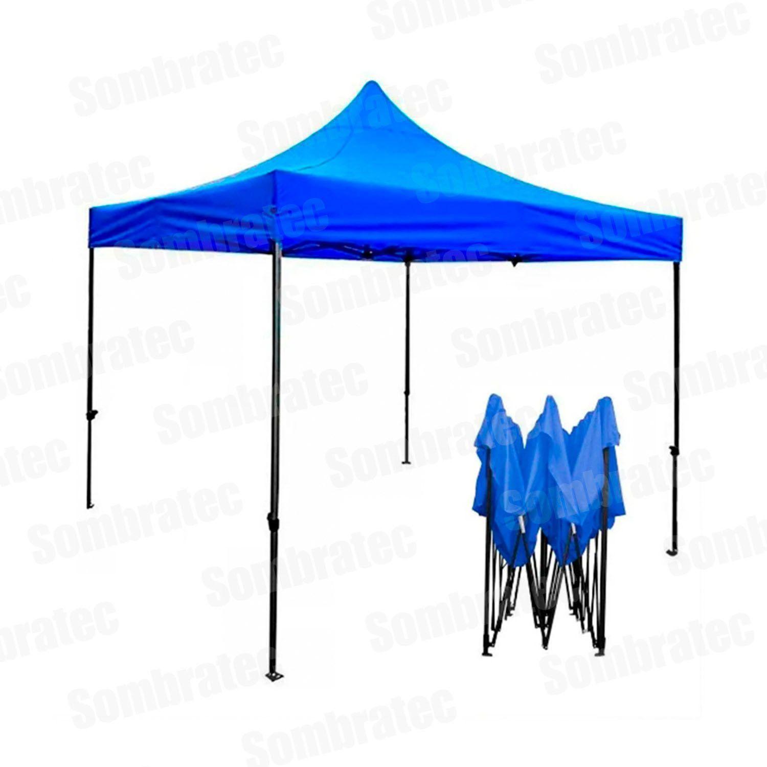 Toldo Plegable 3x3 mt Azul Tipo Araña-0
