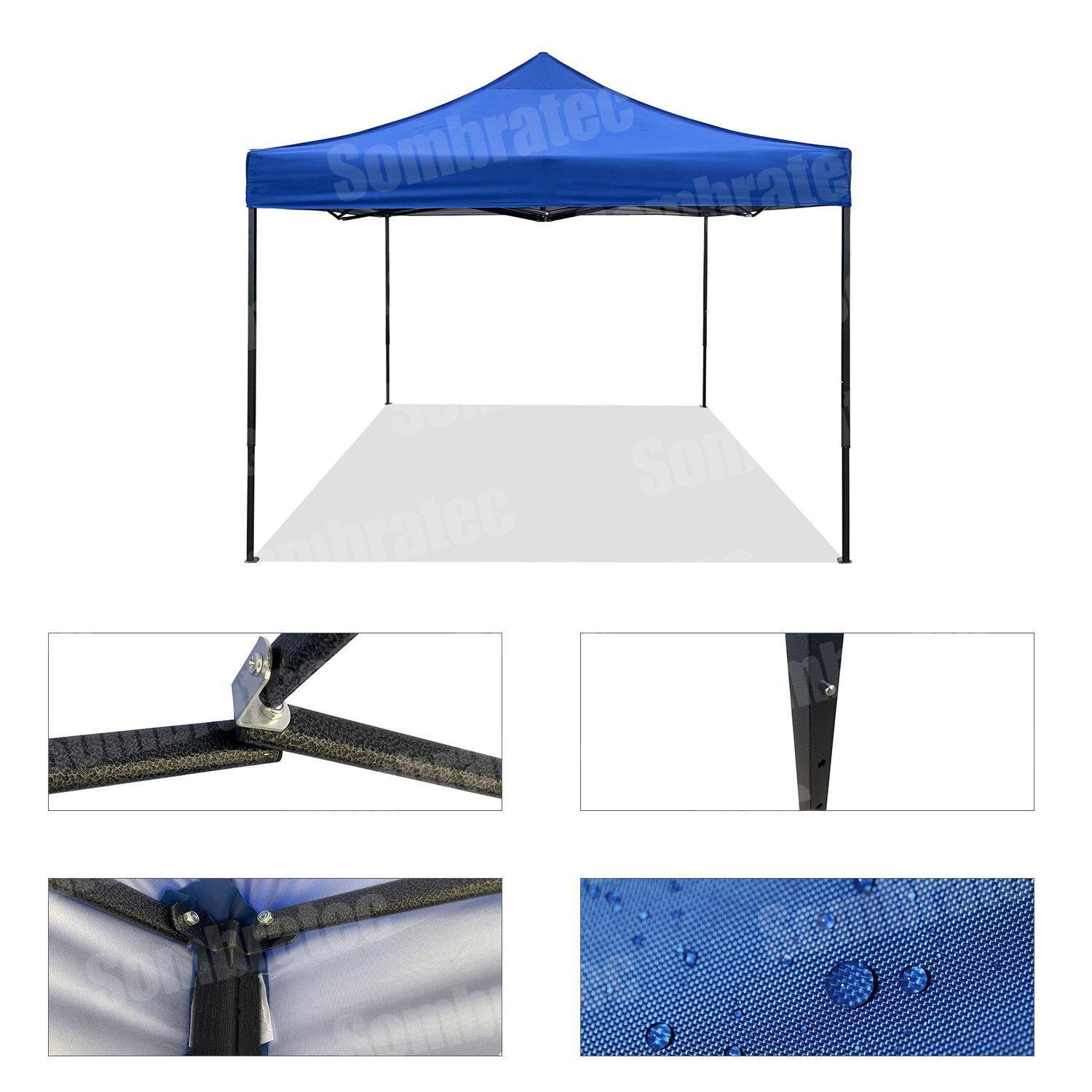 Toldo Plegable 3x3 mt Azul Tipo Araña-1