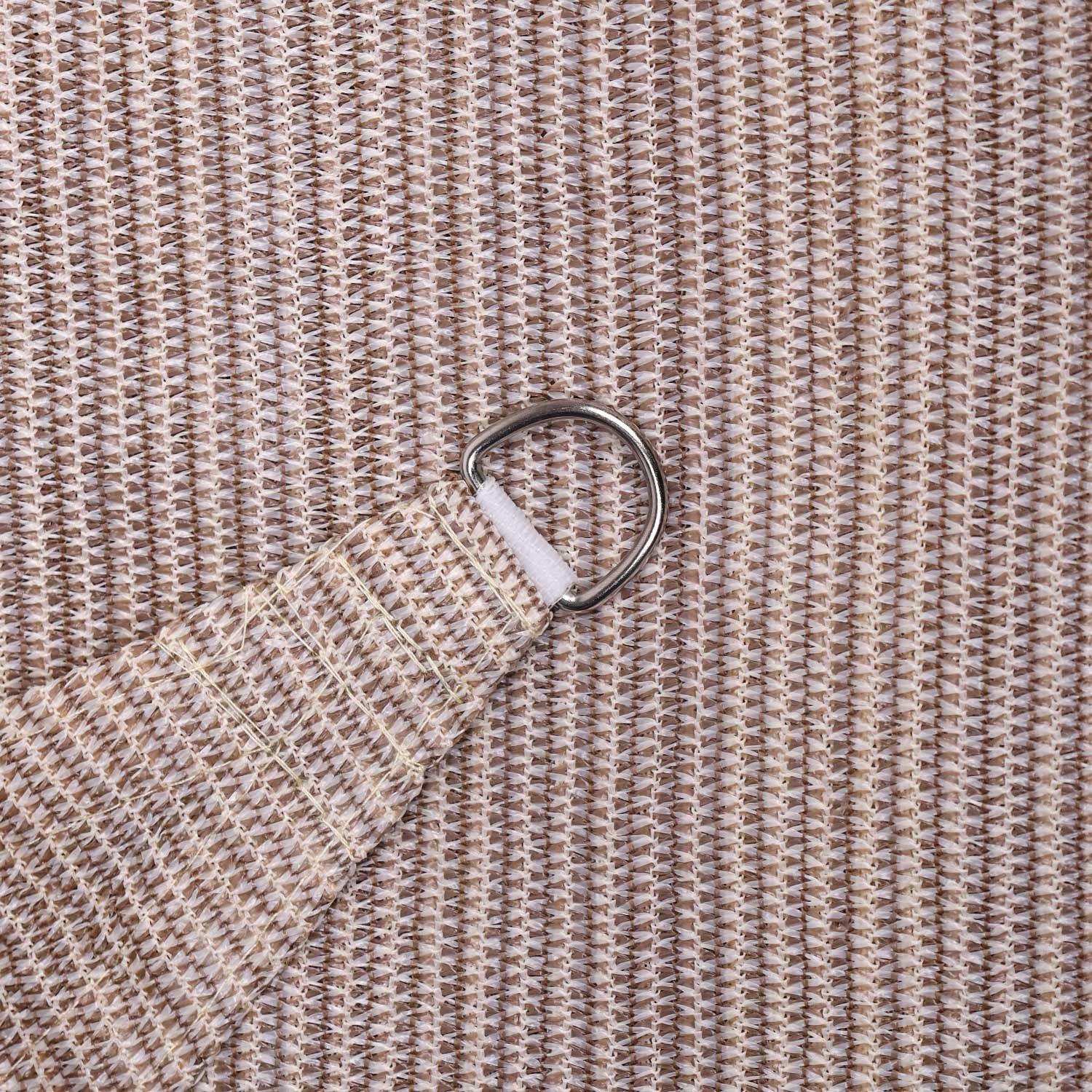 Vela sombra triangular 5x5x7 m café/beige-2