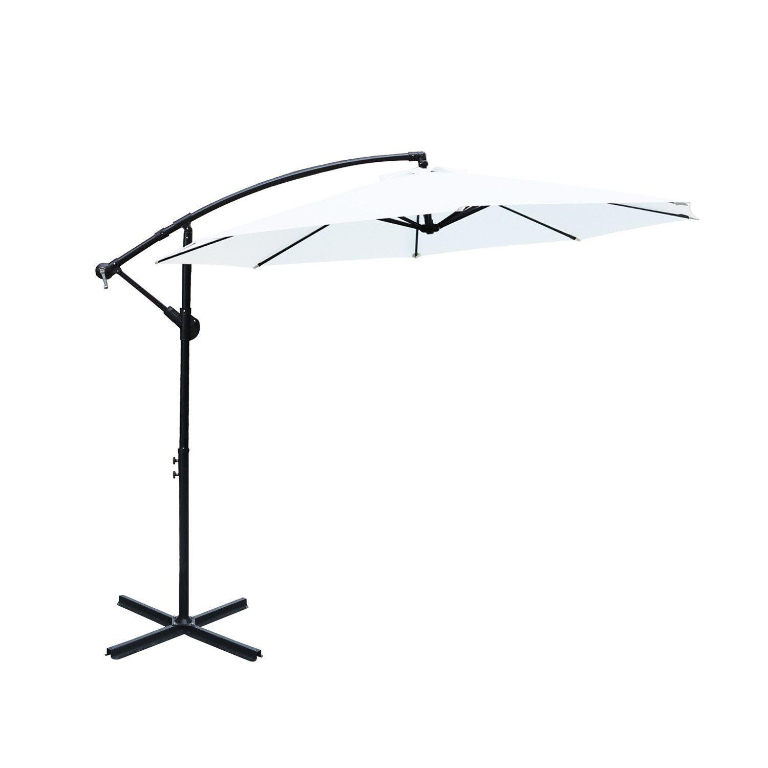 Quitasol Lateral Colgante 3 metros, blanco-0