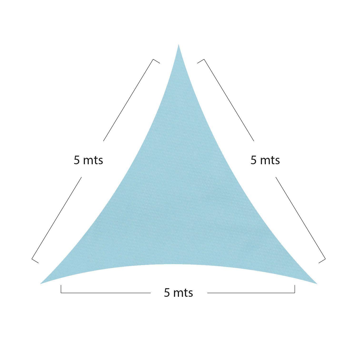 Vela Sombreadora Deco Triangular, 5M x Lado.  Color Topacio.-1