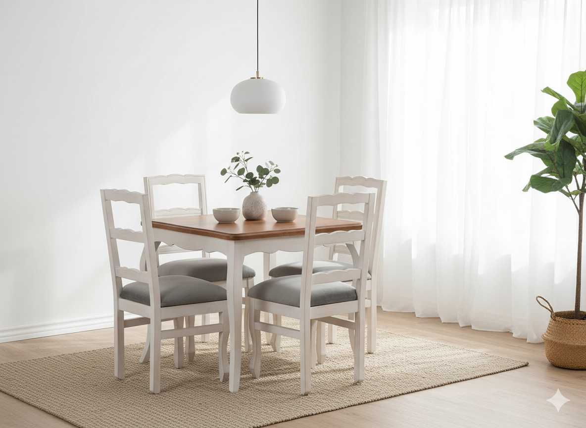 Combo Comedor 100x100 Mesa de centro y Arrimo Normando-2