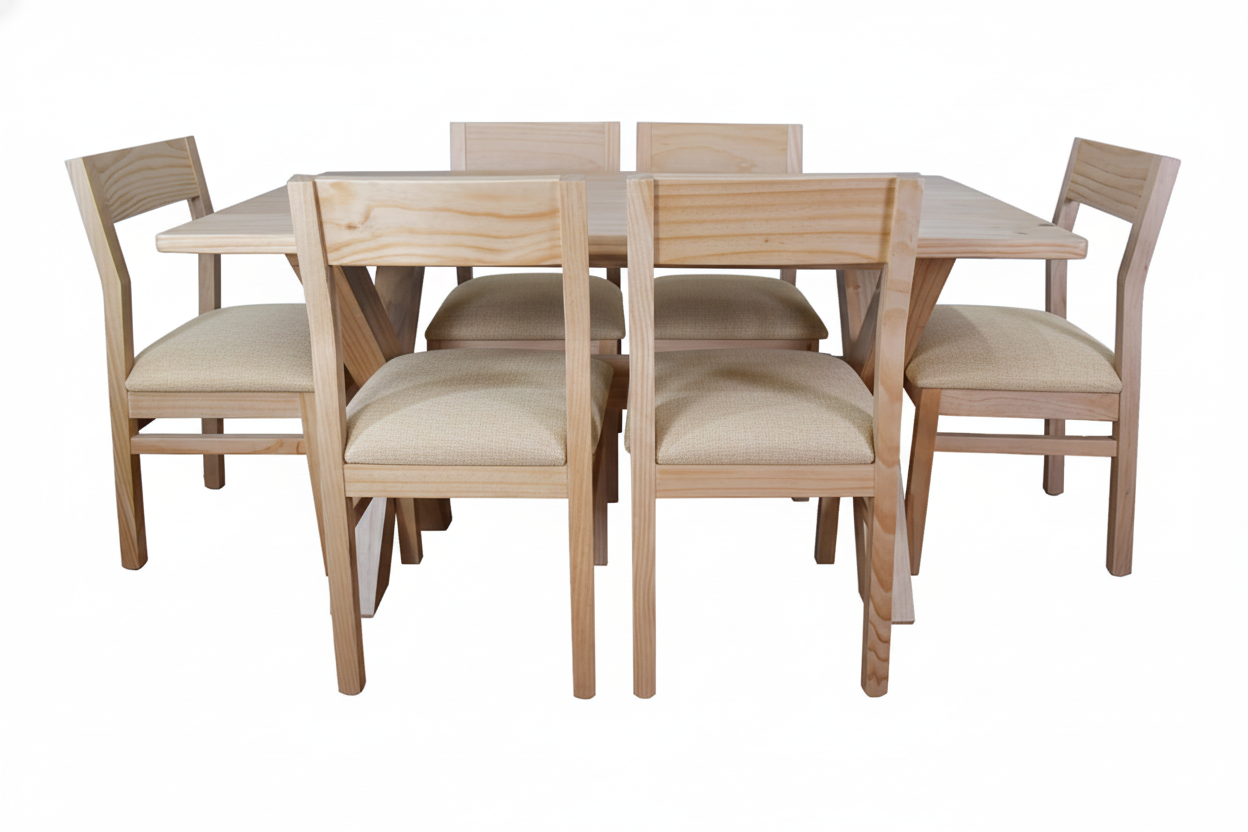 Comedor Cruz 6 sillas Vendetta Beige-2