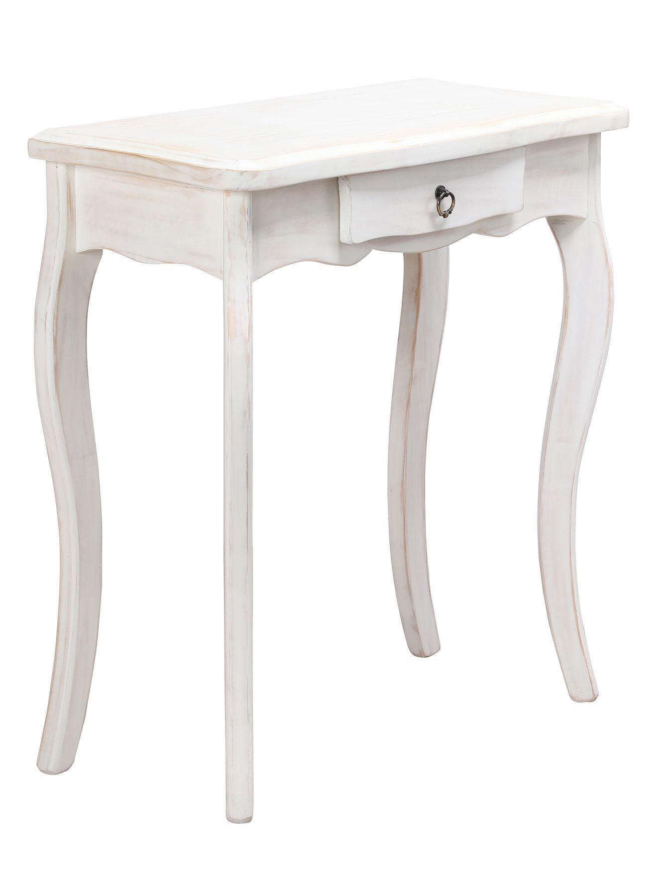 Combo Mesa de Centro Arrimo Perchero Blanco envejecido-3