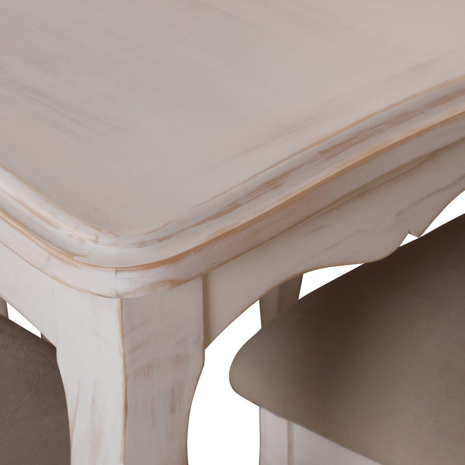 Comedor Normando 90x160 respaldo Tapizado Beige-4