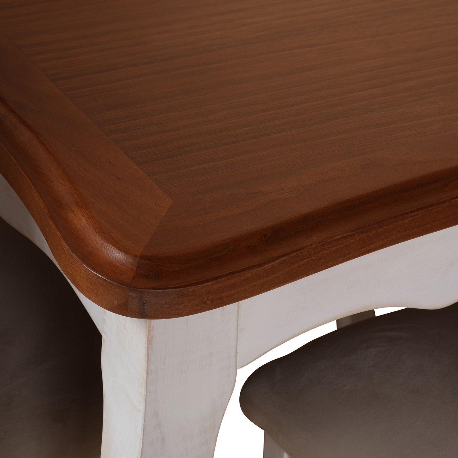 Comedor 8 Sillas Normando cubierta miel 100x200 tapizado Beige-3