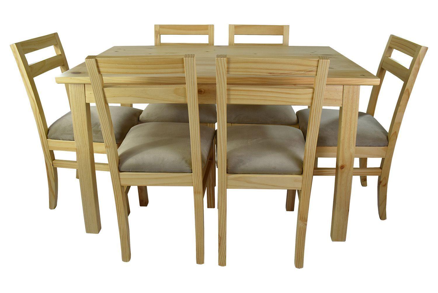 Comedor Castilla 6 Sillas Tapiz Beige-2