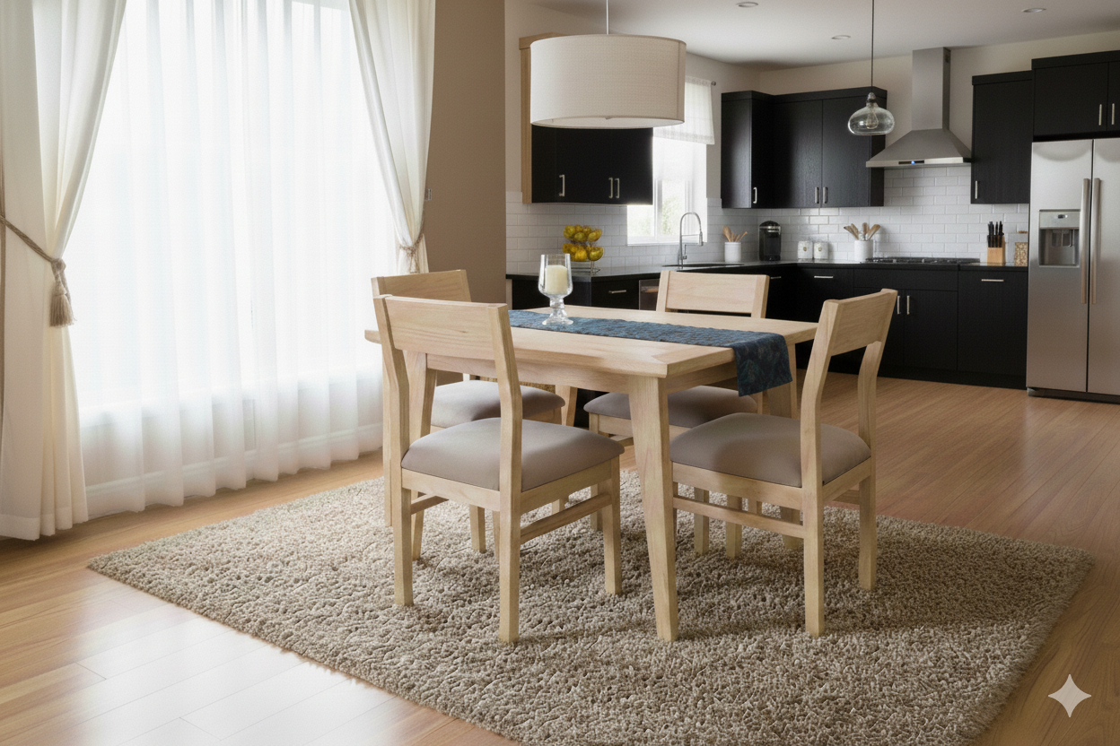 Comedor Vendetta 100x100 4 Sillas Beige-6
