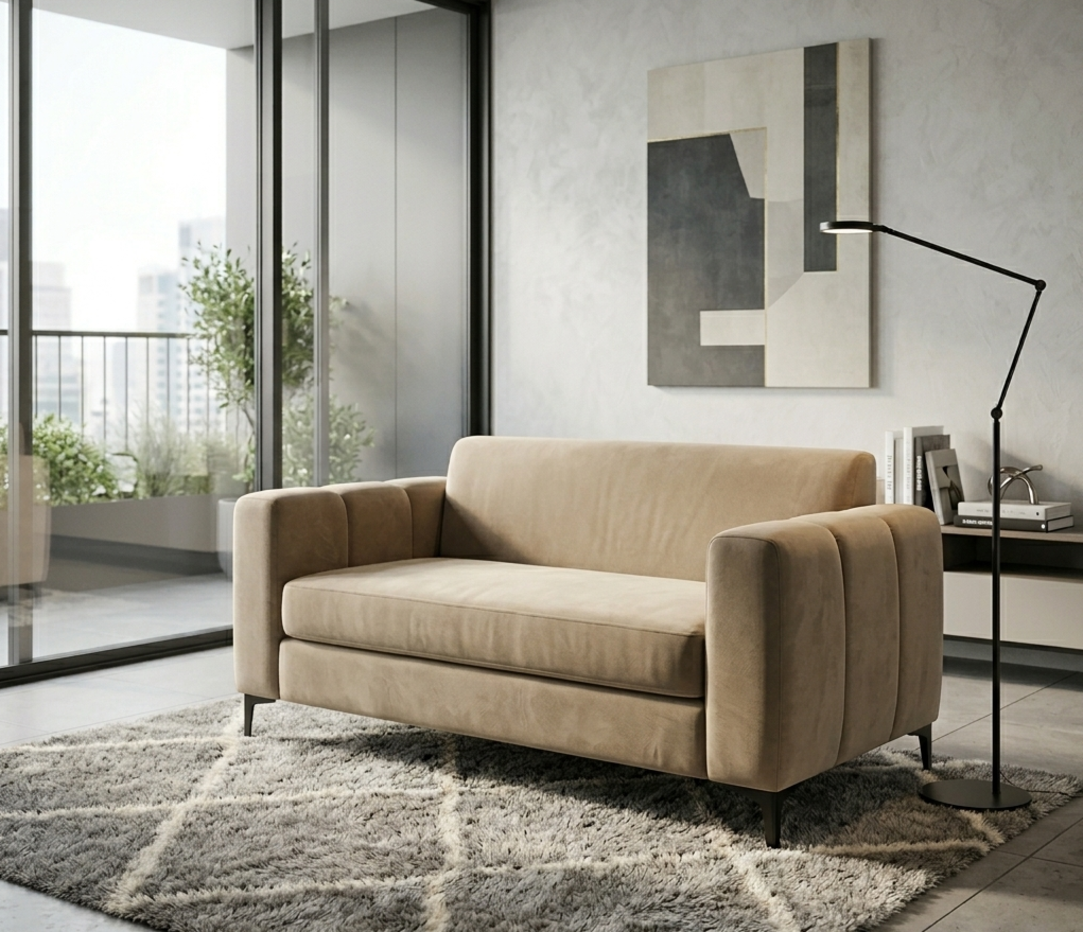 Sofá Bruma Beige 2 Cuerpos-0