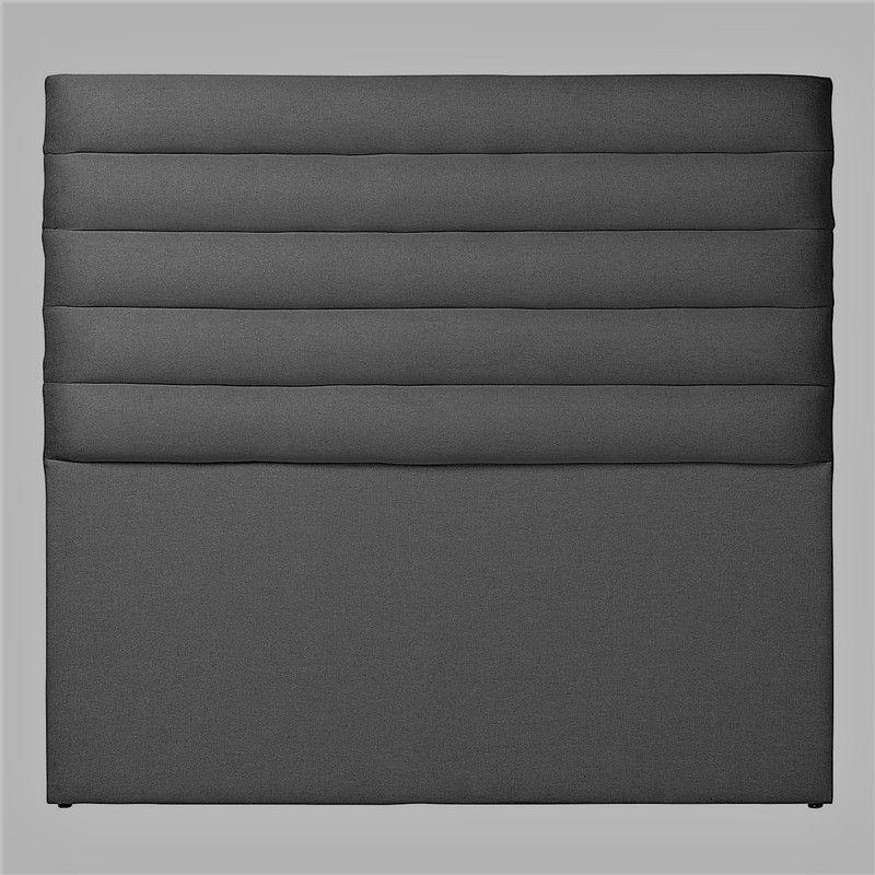 Respaldo Tubular Horizontal Gris Super king-1