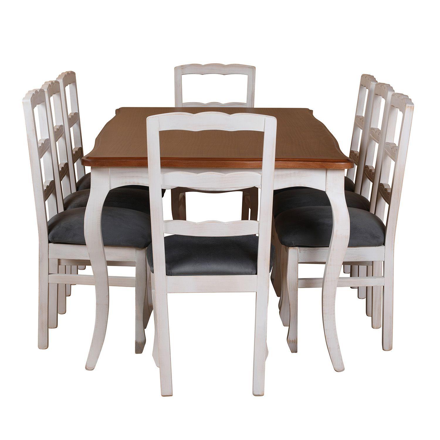 Comedor Normando 100x200 - 8 sillas cubierta Miel-3