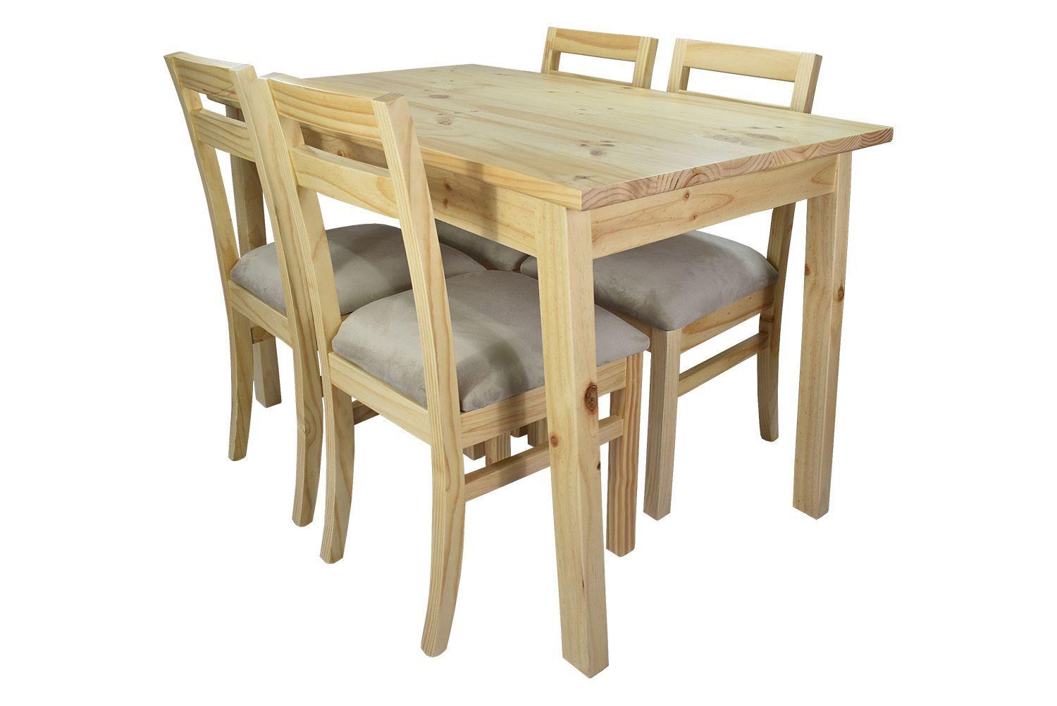 Comedor Castilla 4 Sillas Tapiz Beige-2