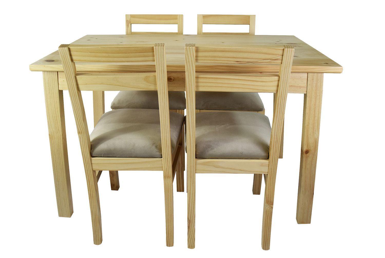 Comedor Castilla 4 Sillas Tapiz Beige-3