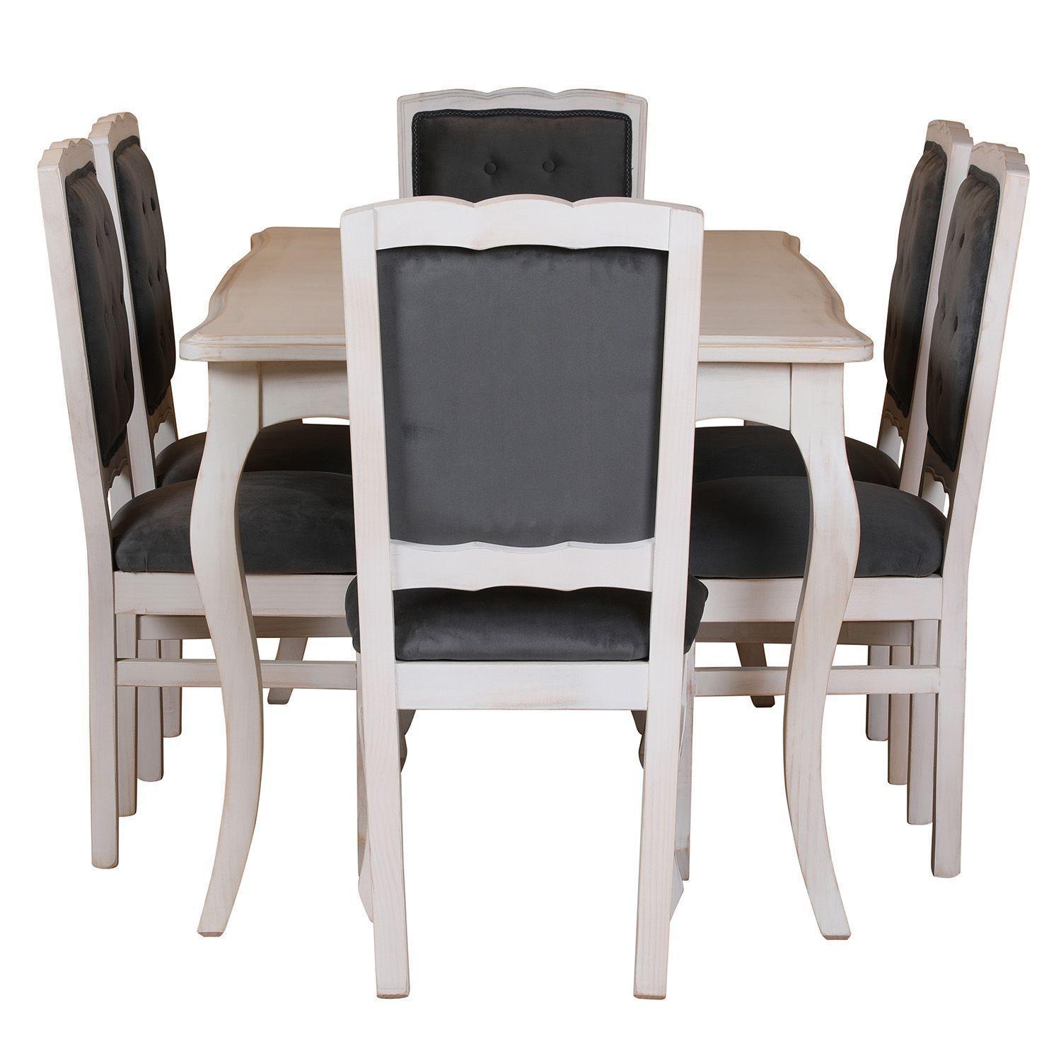 Comedor Normando 90x160 respaldo Tapizado Gris-3