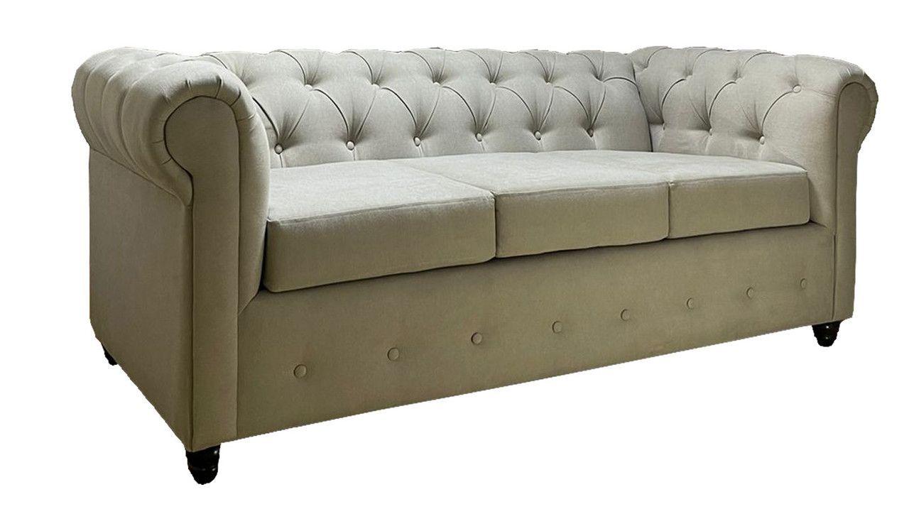 Sofa Chesterfield 200x90x75  Beige-0