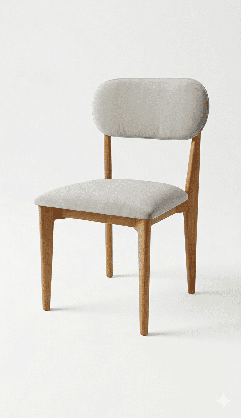 Comedor Mónaco 90x160 6 Sillas tapiz Crudo-6