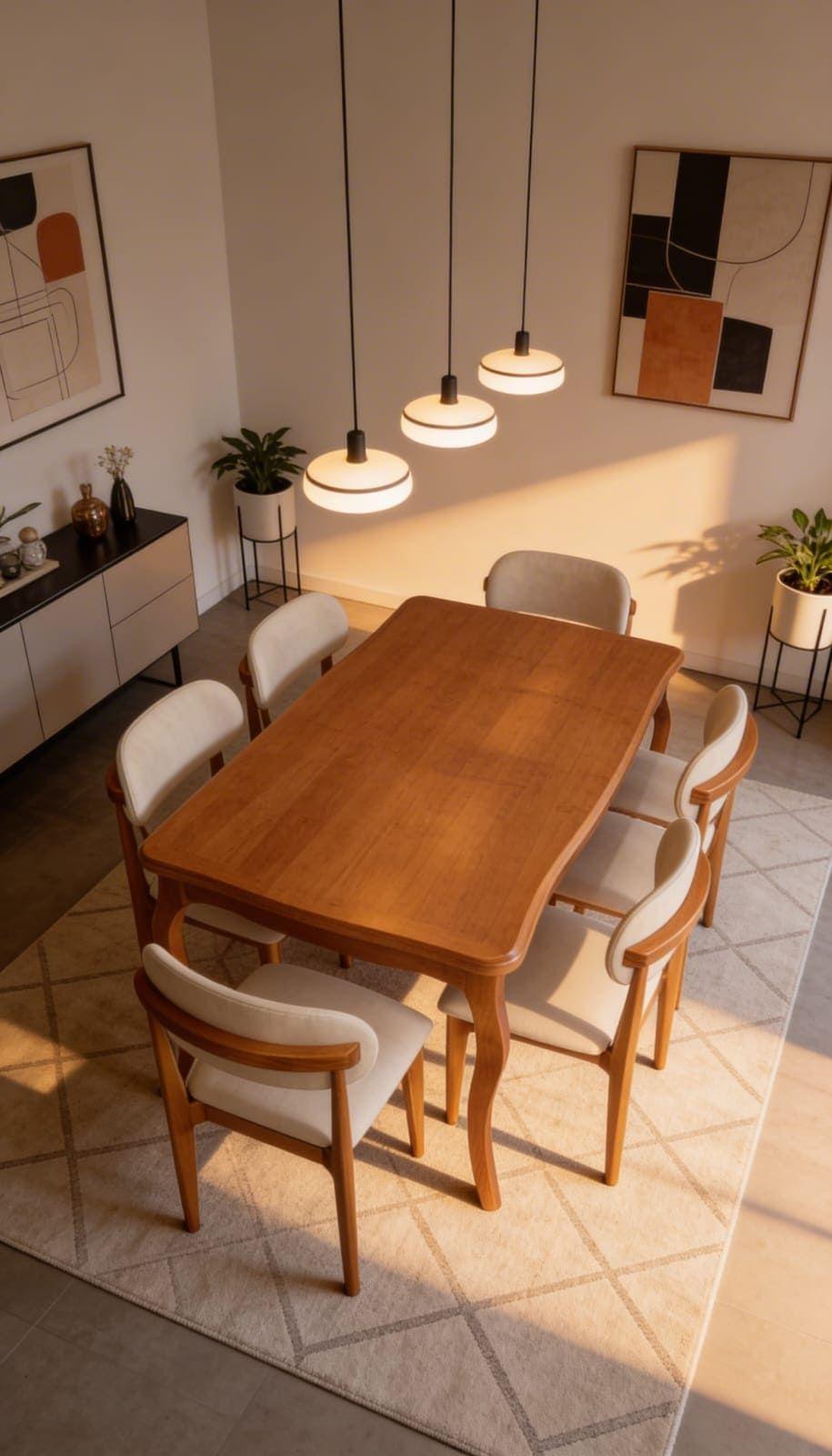Comedor 6 Sillas Mónaco 90x160 tapiz Crudo-2