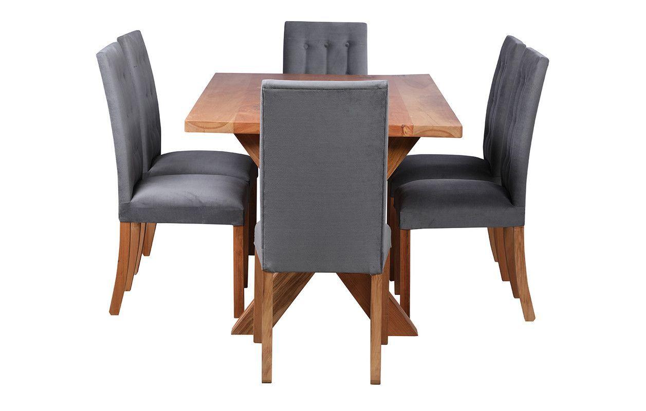 Comedor Cruz silla Vestida Gris-2
