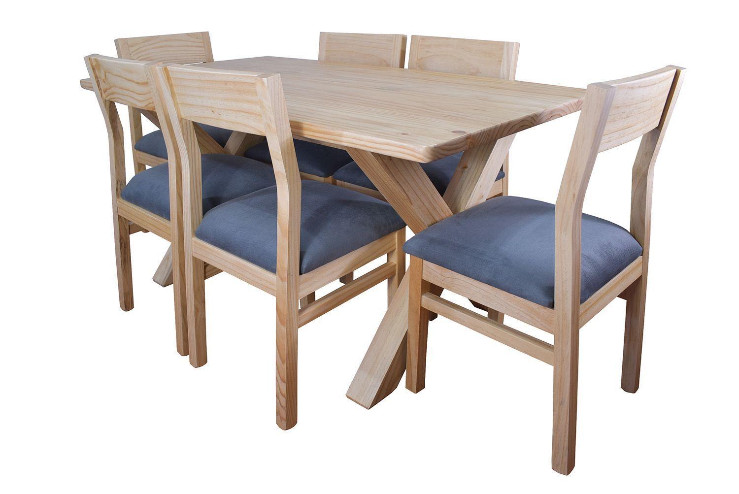 Comedor 6 Sillas Cruz Vendetta Gris-4