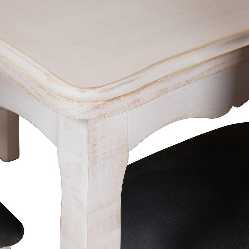 Comedor Normando 100x200 respaldo tapizado Gris-3