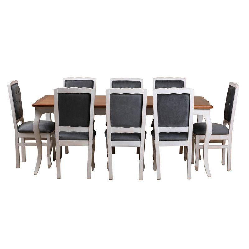 Comedor Normando miel 100x200 tapizado Gris-2