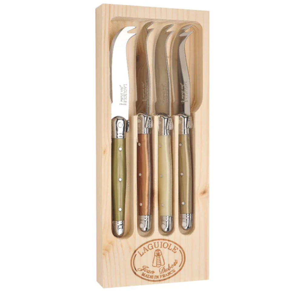 Set 4 mini cuchillos queso mineral Laguiole Jean Dubost-1