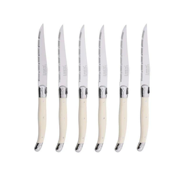 Bloque 6 Cuchillos Ivory Laguiole Jean Dubost-2