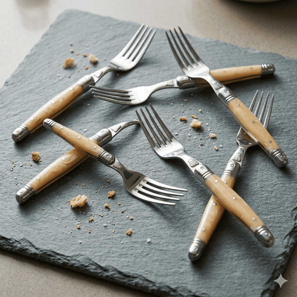 Set 6 Tenedores Postre Marmol Laguiole Jean Dubost-2