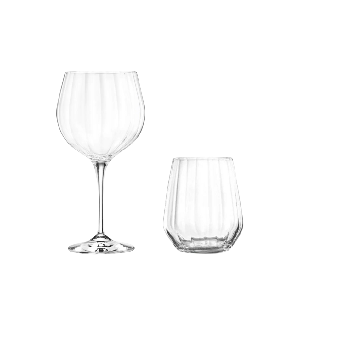 Set 6 vasos y 6 copas Optic RCR-0