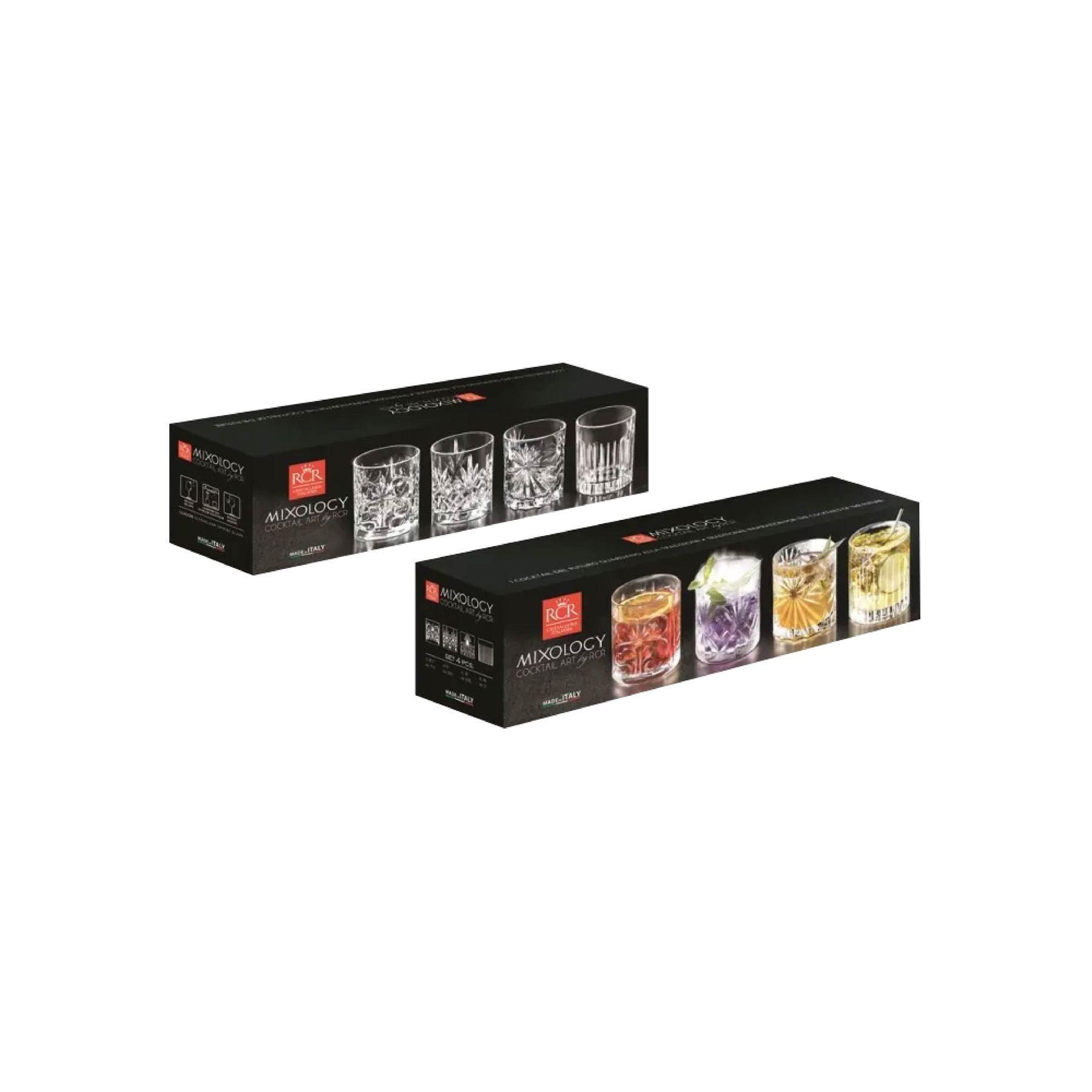 Set 4 Vasos Bajos RCR Cristal Tallado-5