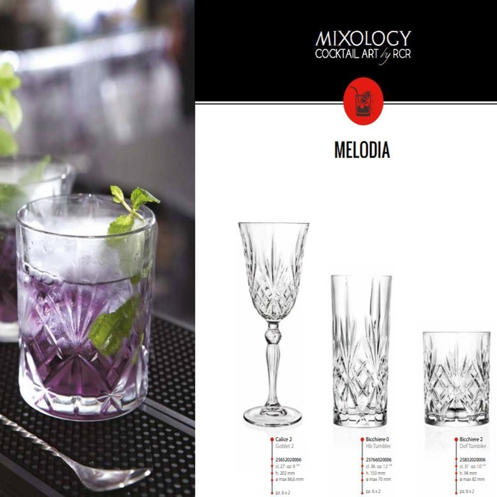SET 6 VASOS LONGDRINK MELODIA RCR-2