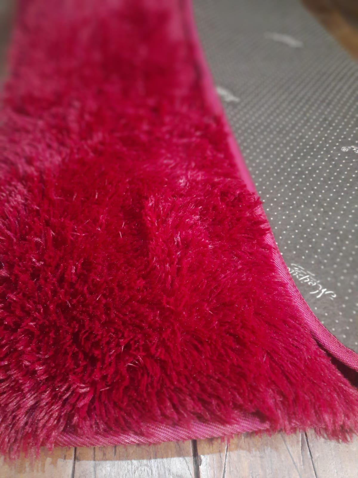 alfombra peluda 150 cm X 200 cm burdeo-3