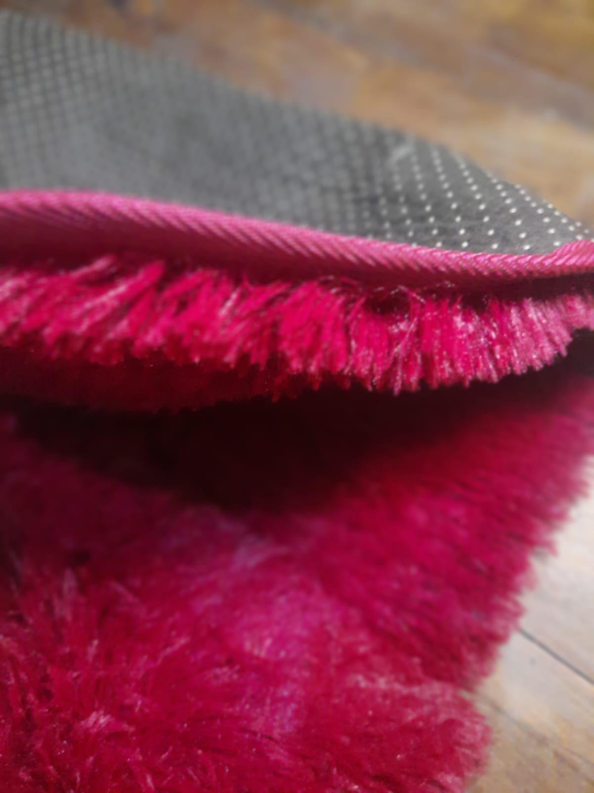 alfombra peluda 150 cm X 200 cm burdeo-2