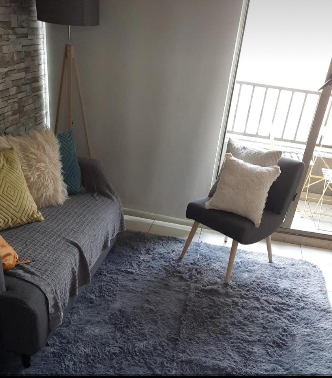 Alfombra peluda 180 cm X 200 cm gris-1