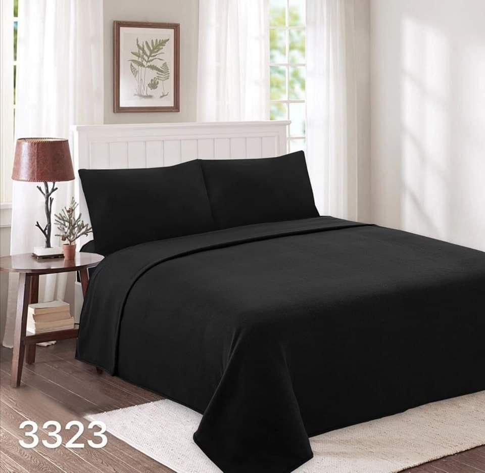 Sabanas de polar 2 plazas negro -0