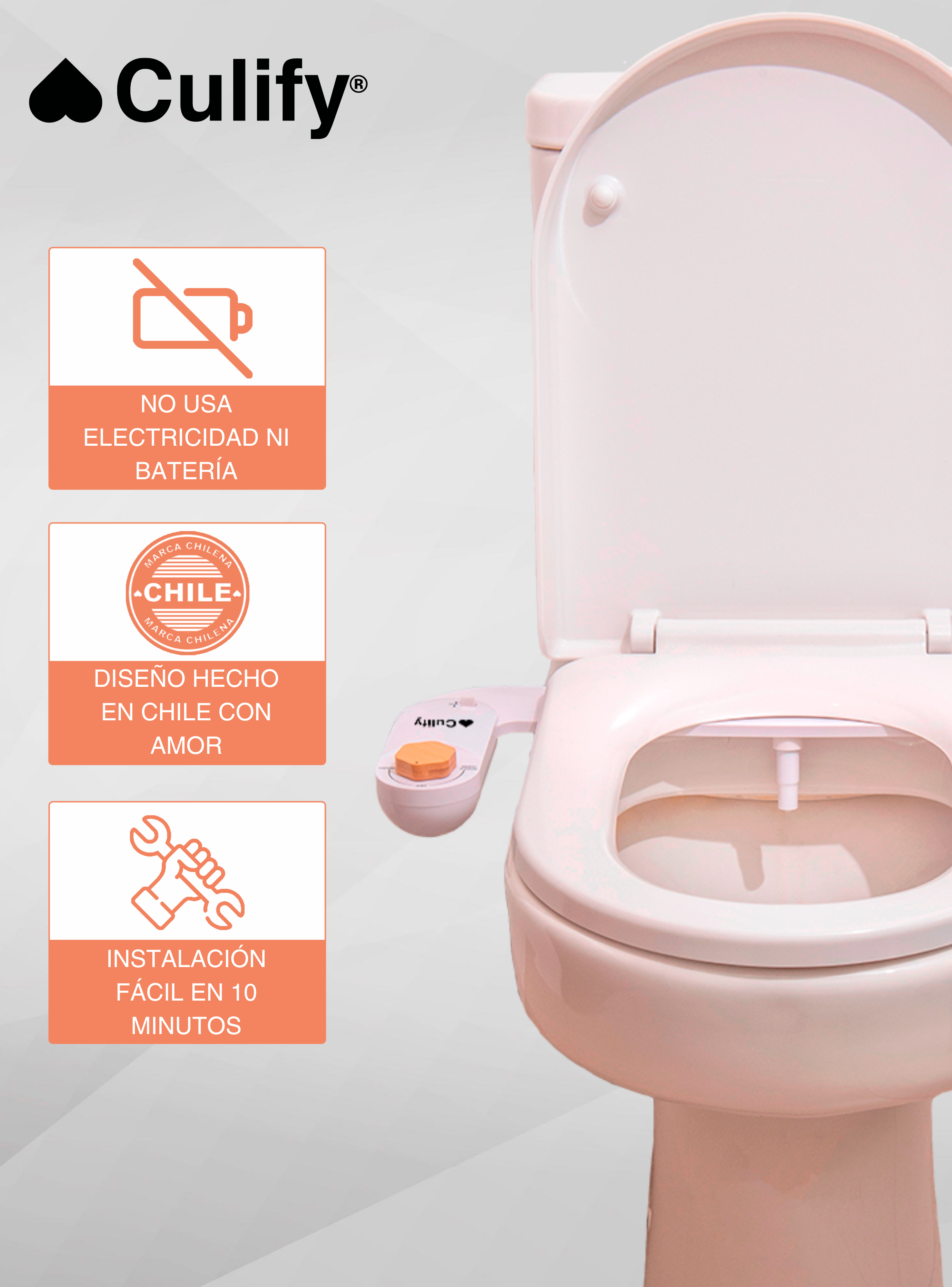 Bidet Culify Ducha Árabe Turca Para Wc Inodoro Set Completo-1