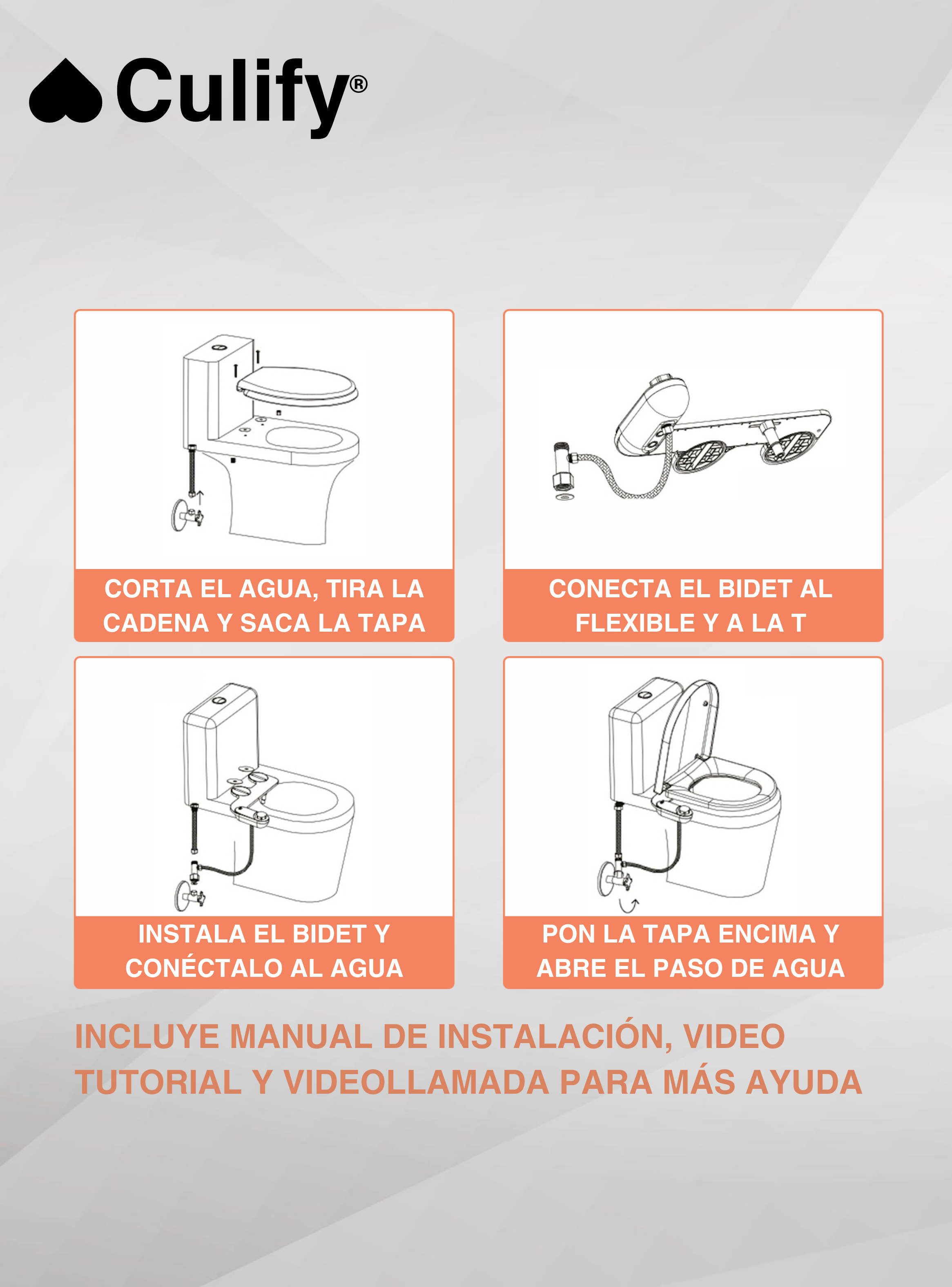 Bidet Culify Ducha Árabe Turca Para Wc Inodoro Set Completo-3
