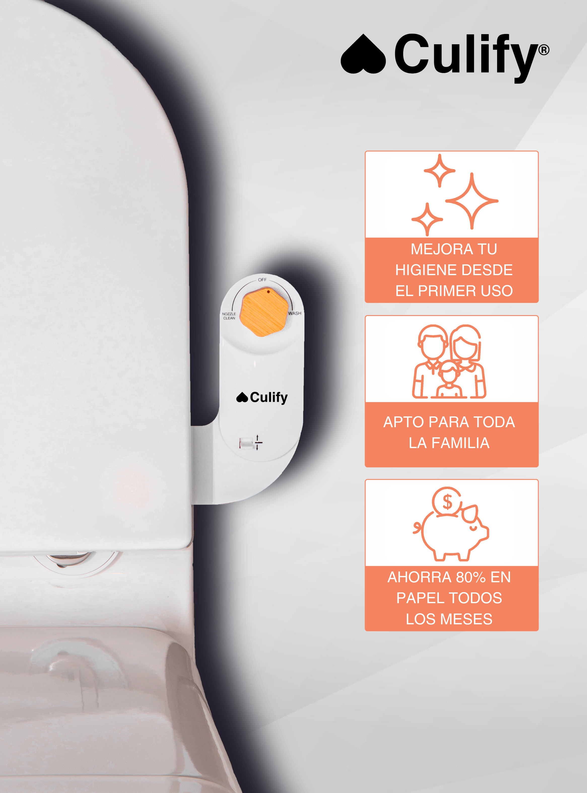 Bidet Culify Ducha Árabe Turca Para Wc Inodoro Set Completo-5