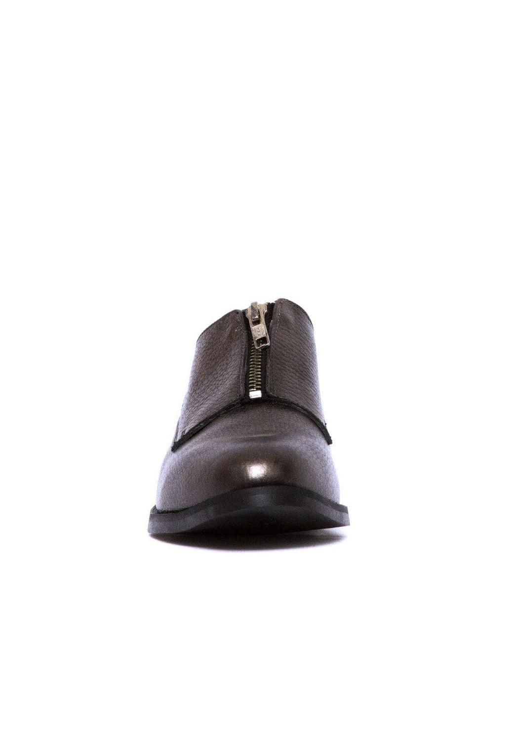 Zapato Mujer De Cuero Leonor Metálico C3-1