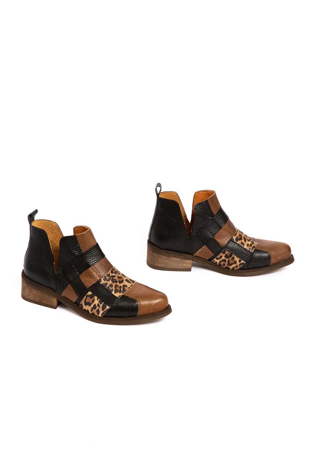 Botin Mujer / Baia Print Negro-5