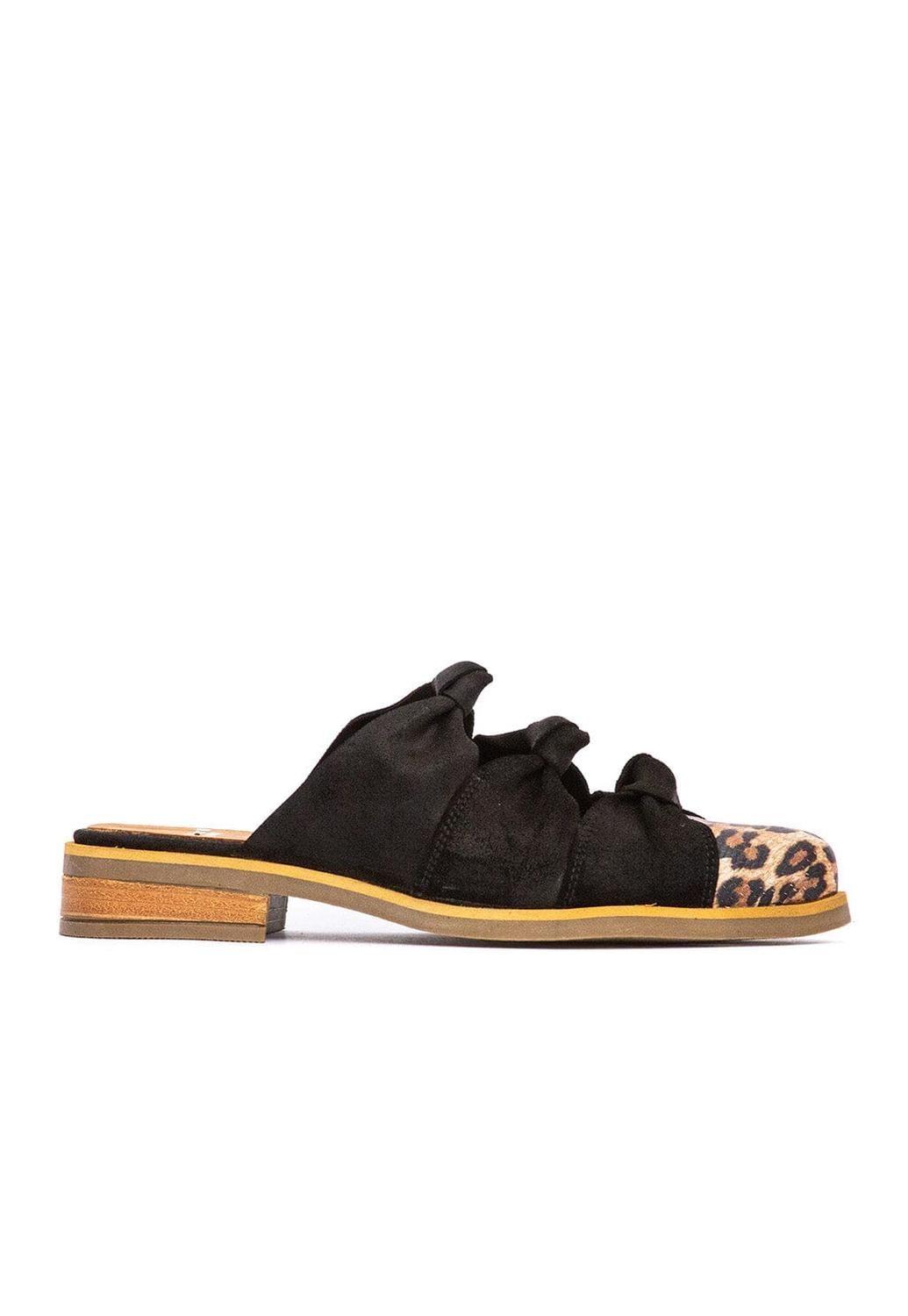 Babucha Mujer / Kiwi Negro Print-0