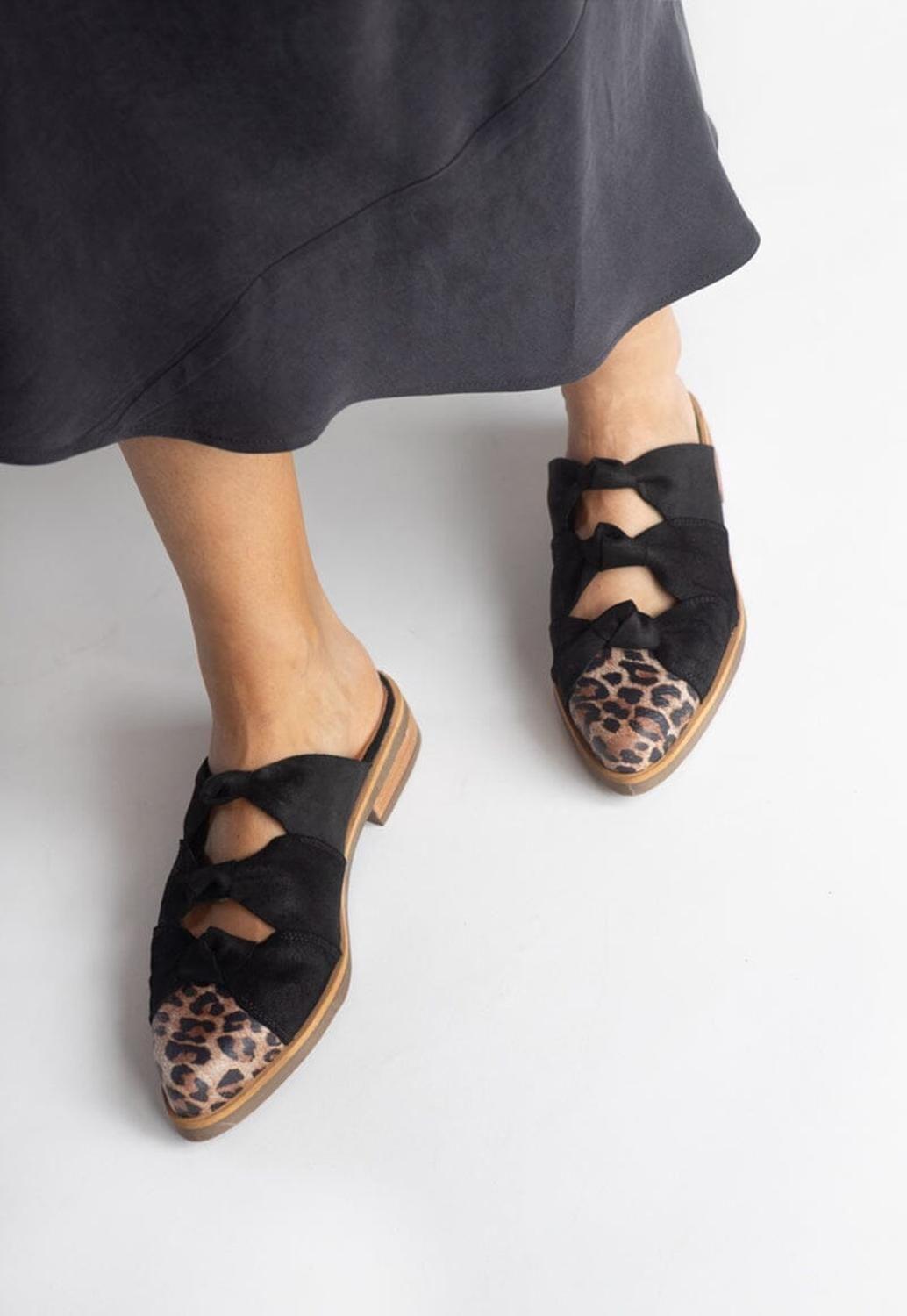 Babucha Mujer / Kiwi Negro Print-1