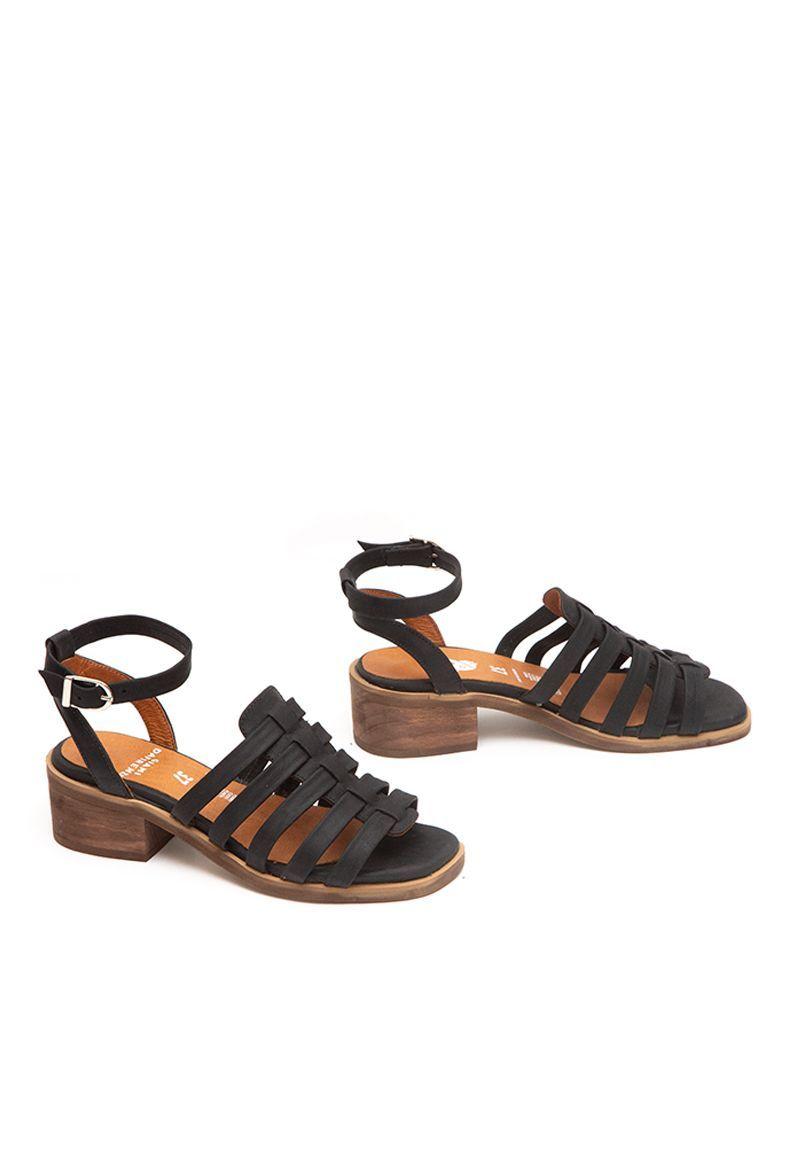Sandalia De Cuero Catalpa C1 Negro Giani Dafirenze-2
