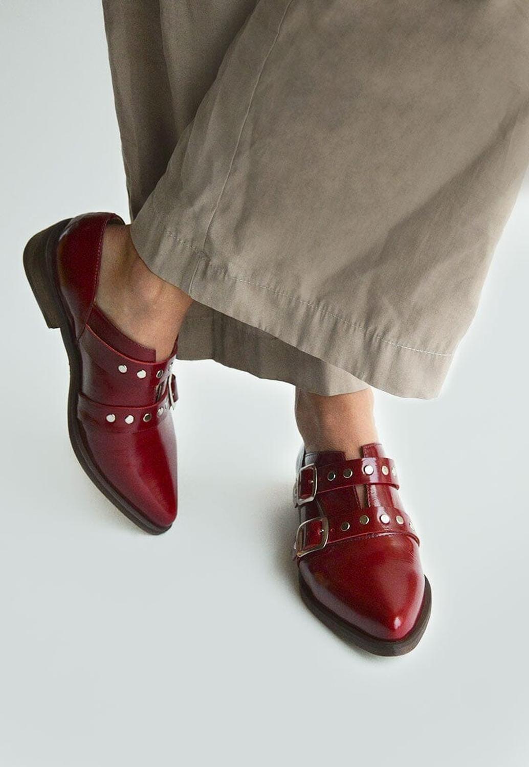 Zapato Mujer De Cuero Juana Burdeo C2-5