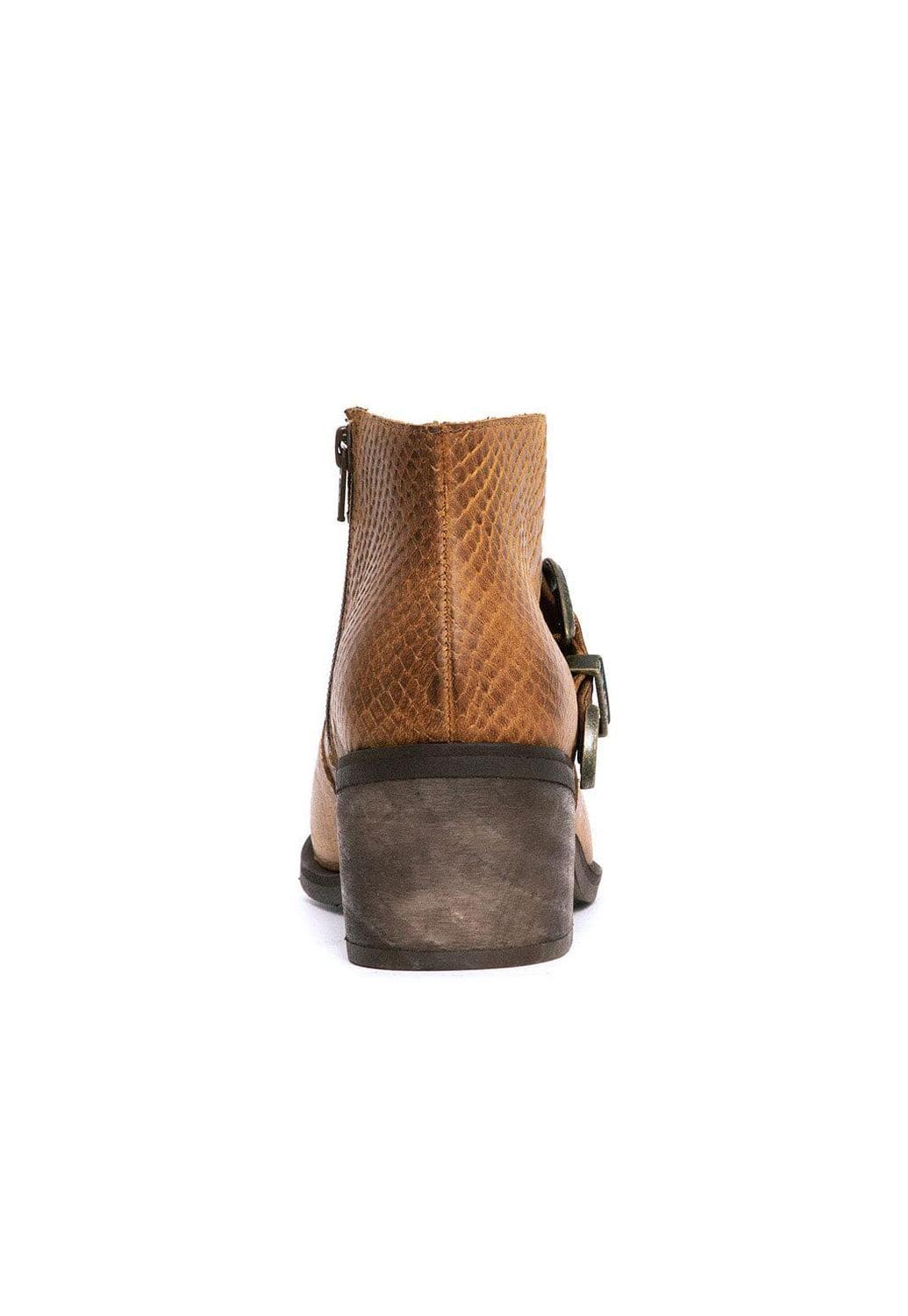 Botin Mujer De Cuero Berta Camel C6-4
